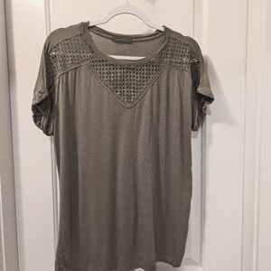 Olive Green cutout tee